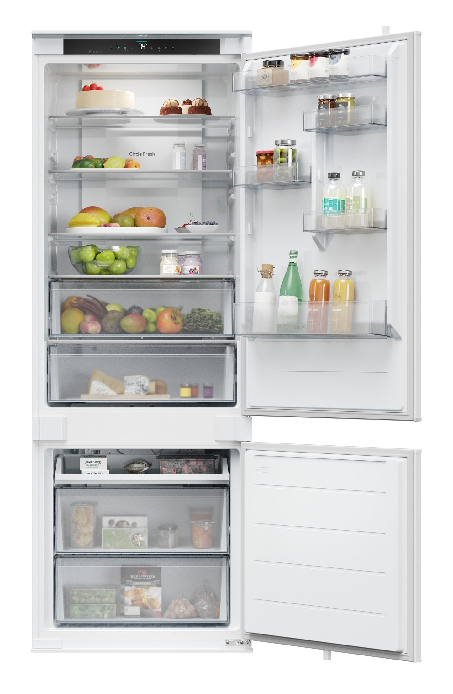 CANDY BI CNBQT3719EW|34901736|combinato 193x70cm Total No Frost;Classe Energetica;E;Sistema di contr