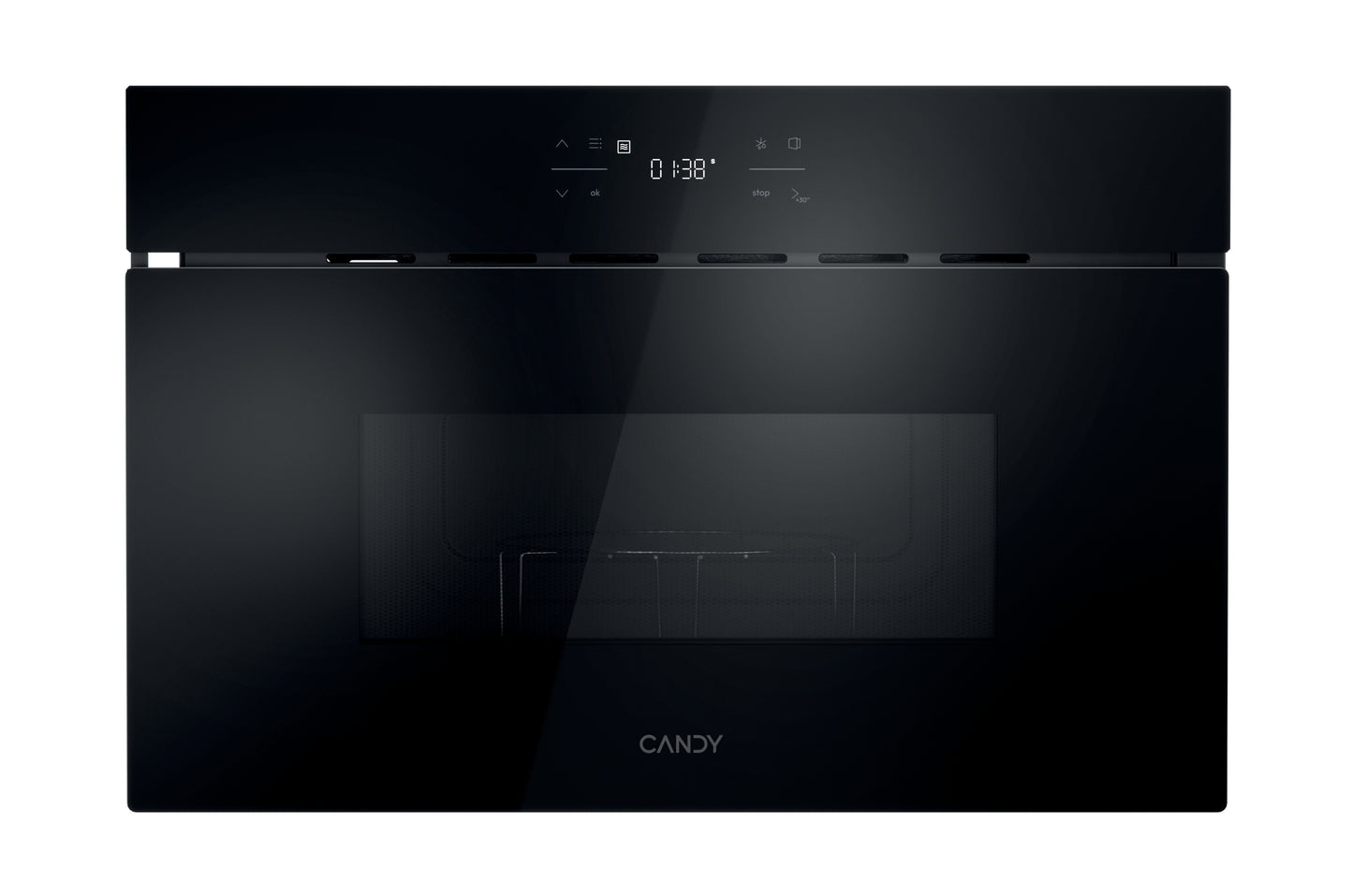 CANDY BI CA38SMBF7XS|38900838|micro nero, 24 lt, potenza 750 W, 9 fuznioni, apertura porte con cerni