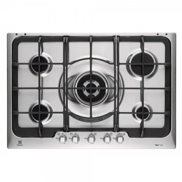 Electrolux BI   PX750UOV   | 75 cm Soft - 5 fuochi gas - Bruciatori Fiamma Pura - 1 bruciatore Wok -