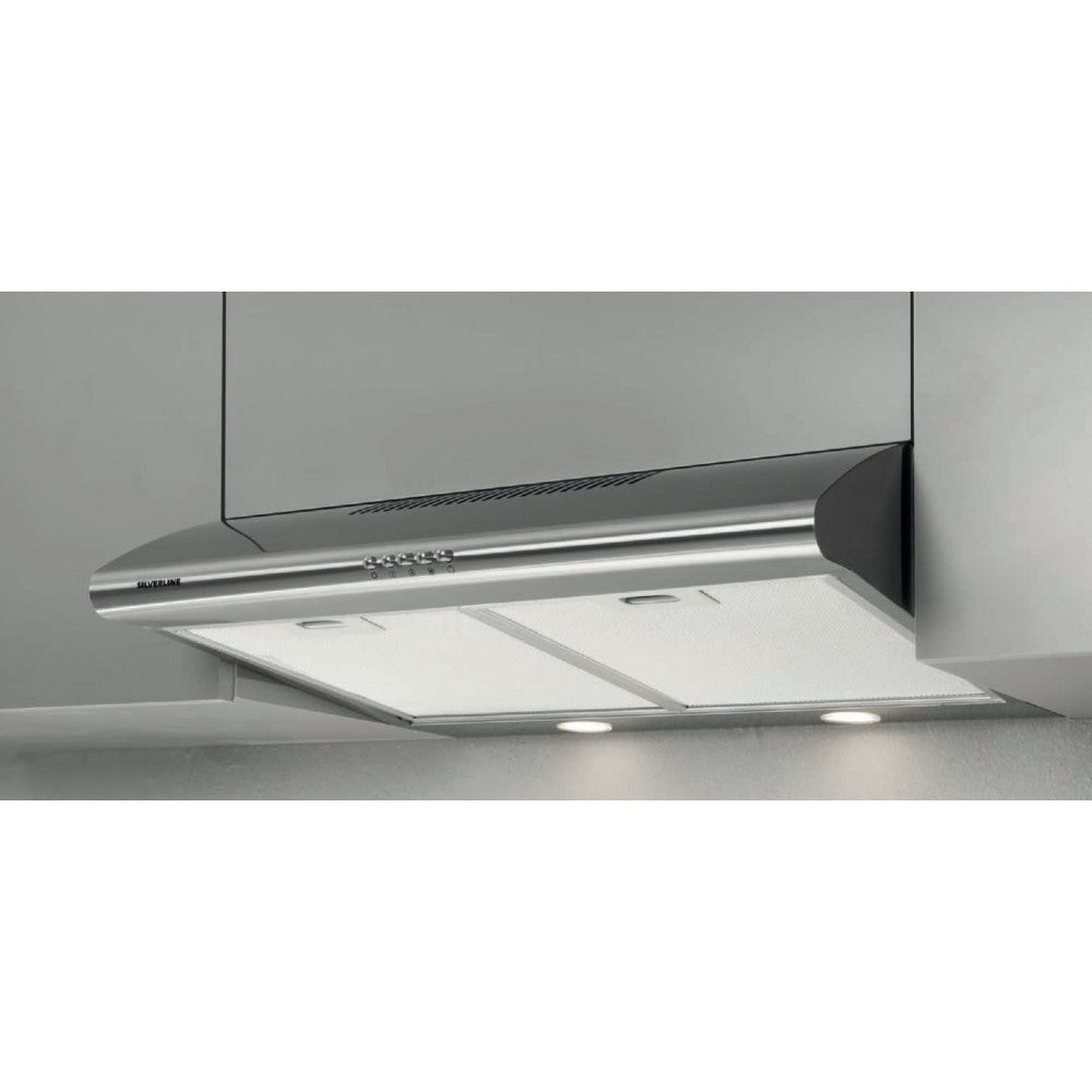 Silverline 1201.9.733.01 | cappe 1201 | inserimento | 90 cm | inox | D | 483m3/h, 3 velocita', coman