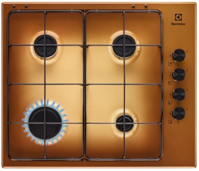 Electrolux BI   KGS6404T   | 60 cm - Slim - Comandi Laterali - 4 fuochi gas - Bruciatori Fiamma Pura