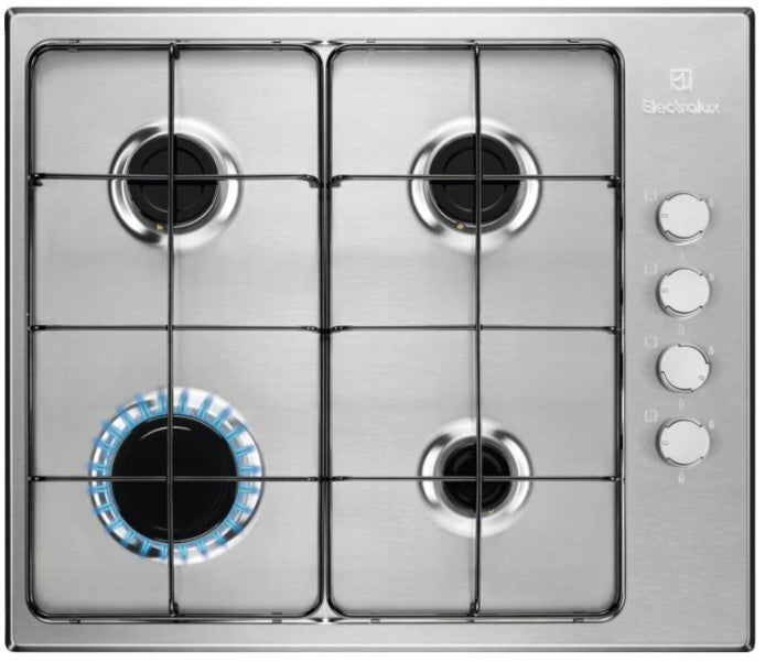 Electrolux BI   KGS6404SX   | 60 cm - Slim - Comandi Laterali - 4 fuochi gas - Bruciatori Fiamma Pur