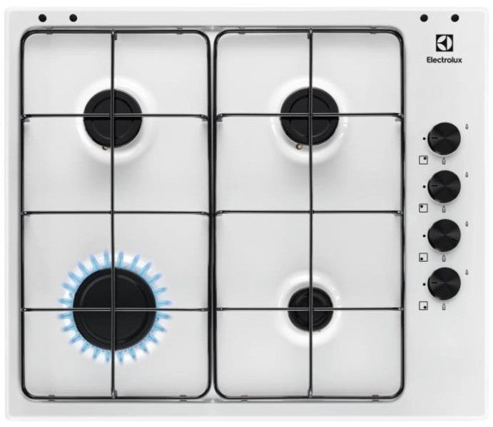 Electrolux BI   KGS6404W   | 60 cm - Slim - Comandi Laterali - 4 fuochi gas - Bruciatori Fiamma Pura