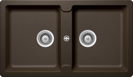 Schock TOLN200A87 | 2 VASCHE - PUNTA A TAZZA  DI SERIE | Cristadur | 860X500 | BRONZE | Base 90 | LA