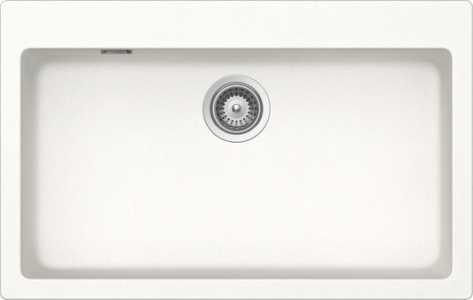 Schock PRIN100AP01 | 1 VASCA | Cristalite | 790x500 | BIANCO ASSOLUTO | Base 80 | VASCHE CON BANCO R