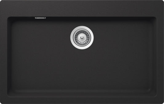 Schock PRIN100AP51 | 1 VASCA | Cristalite | 790x500 | ANTRACITE | Base 80 | VASCHE CON BANCO RUBINET