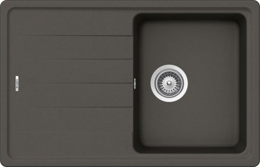 Schock ELED100SA43 | 1 VASCA + GOCCIOLATOIO - REVERSIBILE | Cristalite | 780X500 | ASPHALT | Base 45