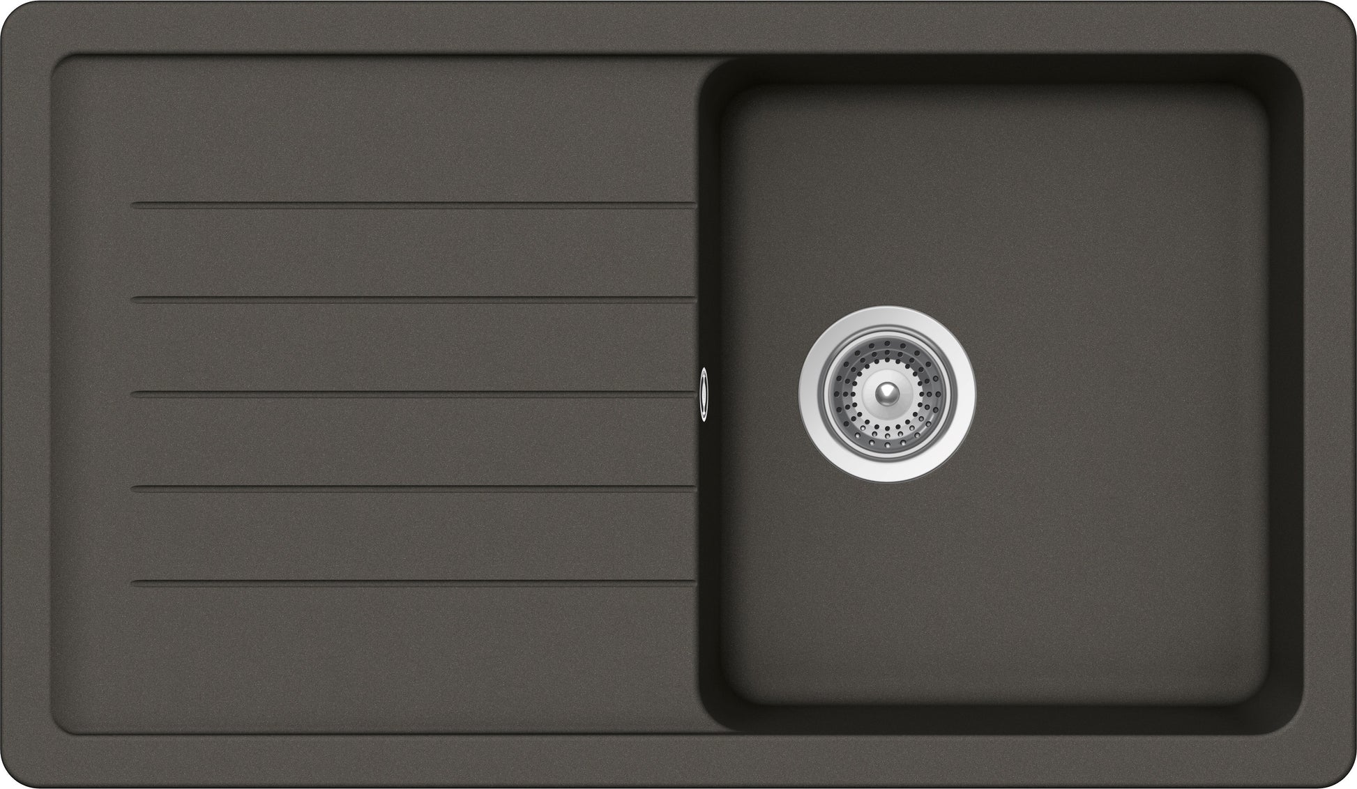 Schock ELED100A43 | 1 VASCA + GOCCIOLATOIO - REVERSIBILE | Cristalite | 860X500 | ASPHALT | Base 50 