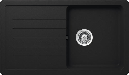 Schock ELED100A51 | 1 VASCA + GOCCIOLATOIO - REVERSIBILE | Cristalite | 860X500 | ANTRACITE | Base 5