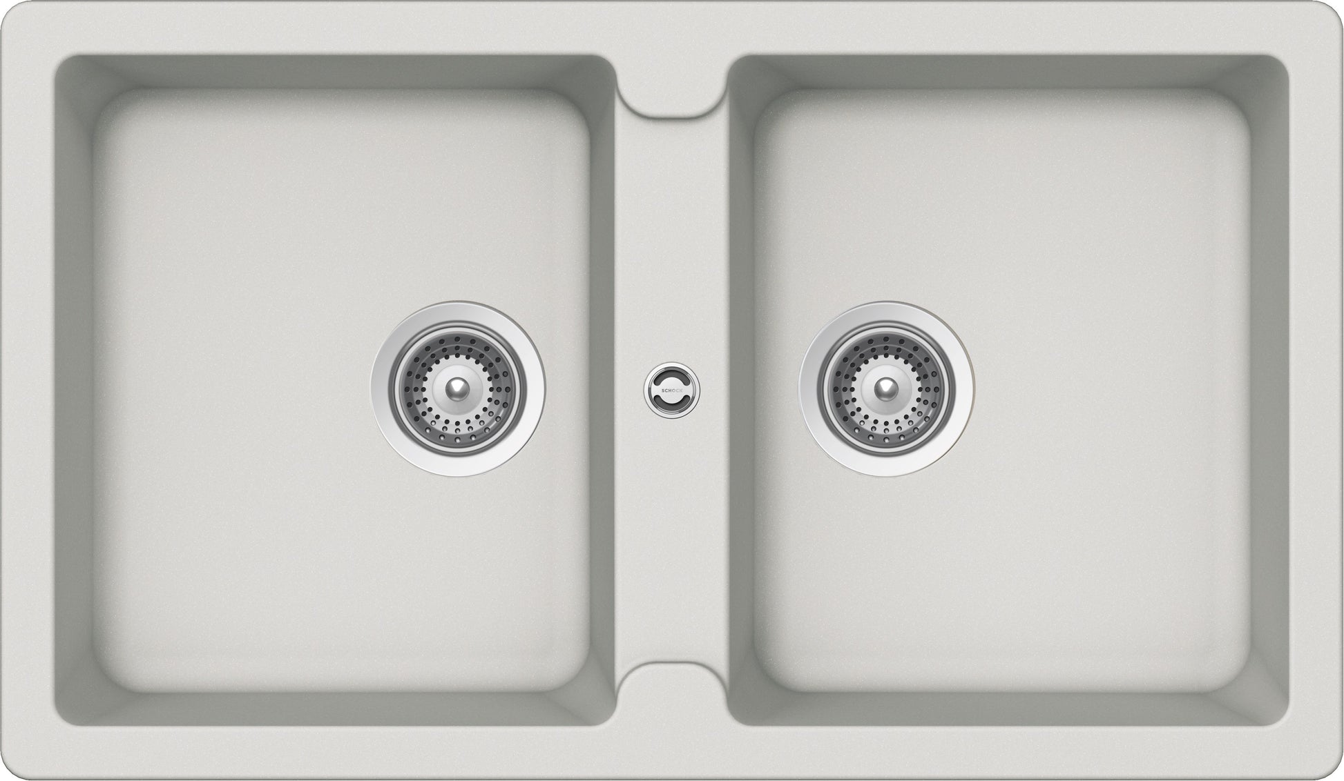 Schock ELEN200A16 | 2 VASCHE | Cristalite | 860x500 | NEW ALUMINA | Base 90 | LAVELLI CRISTALITE