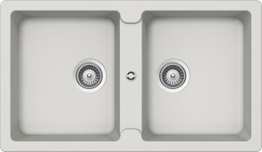 Schock ELEN200A16 | 2 VASCHE | Cristalite | 860x500 | NEW ALUMINA | Base 90 | LAVELLI CRISTALITE