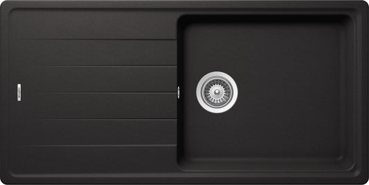 Schock ELED100LA13 | 1 VASCA LARGE + GOCCIOLATOIO - REVERSIBILE | Cristalite | 1000x500 | NERO ASSOL