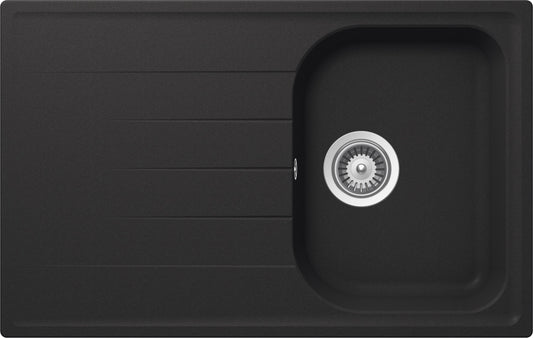 Schock LITD100SA51 | 1 VASCA + GOCCIOLATOIO - REVERSIBILE | Cristalite | 790x500 | ANTRACITE | Base 