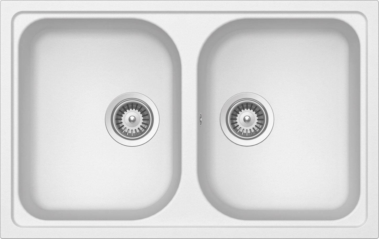 Schock LITN200SA01N | 2 VASCHE | Cristalite | 790x500 | BIANCO ASSOLUTO | Base 80 | LAVELLI CRISTALI