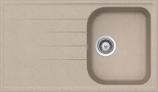 Schock LITD100A58N | 1 VASCA + GOCCIOLATOIO - REVERSIBILE | Cristalite | 860x500 | AVENA | Base 40 |