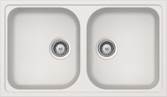 Schock LITN200A16N | 2 VASCHE | Cristalite | 860x500 | NEW ALUMINA | Base 90 | LAVELLI CRISTALITE