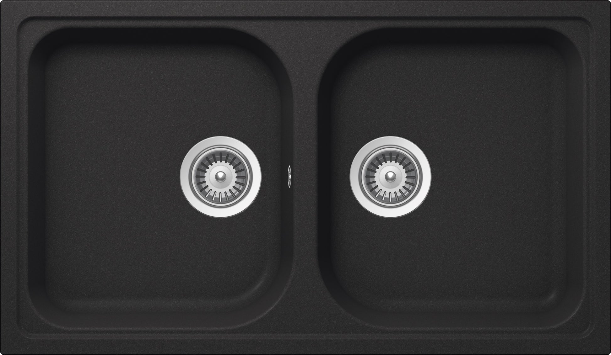 Schock LITN200A51N | 2 VASCHE | Cristalite | 860x500 | ANTRACITE | Base 90 | LAVELLI CRISTALITE