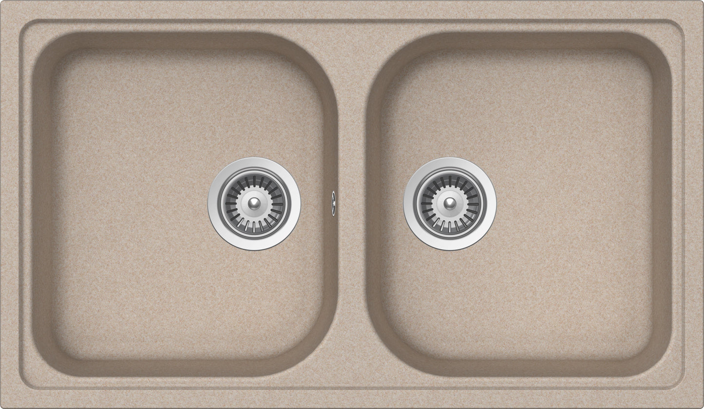 Schock LITN200A58N | 2 VASCHE | Cristalite | 860x500 | AVENA | Base 90 | LAVELLI CRISTALITE