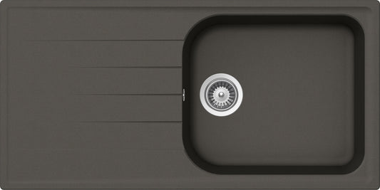 Schock LITD100LA43N | 1 VASCA LARGE + GOCCIOLATOIO - REVERSIBILE | Cristalite | 1000X500 | ASPHALT |