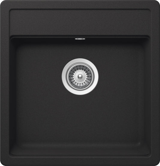 Schock NEMN100S51 | 1 VASCA - BINARIO INTEGRATO PER ACCESSORI | Cristalite | 490x510 | ANTRACITE | B