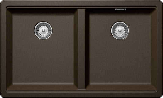 Schock GALN200A87 | 2 VASCHE - BINARIO INTEGRATO PER ACCESSORI | Cristadur | 750X456 | BRONZE | Base