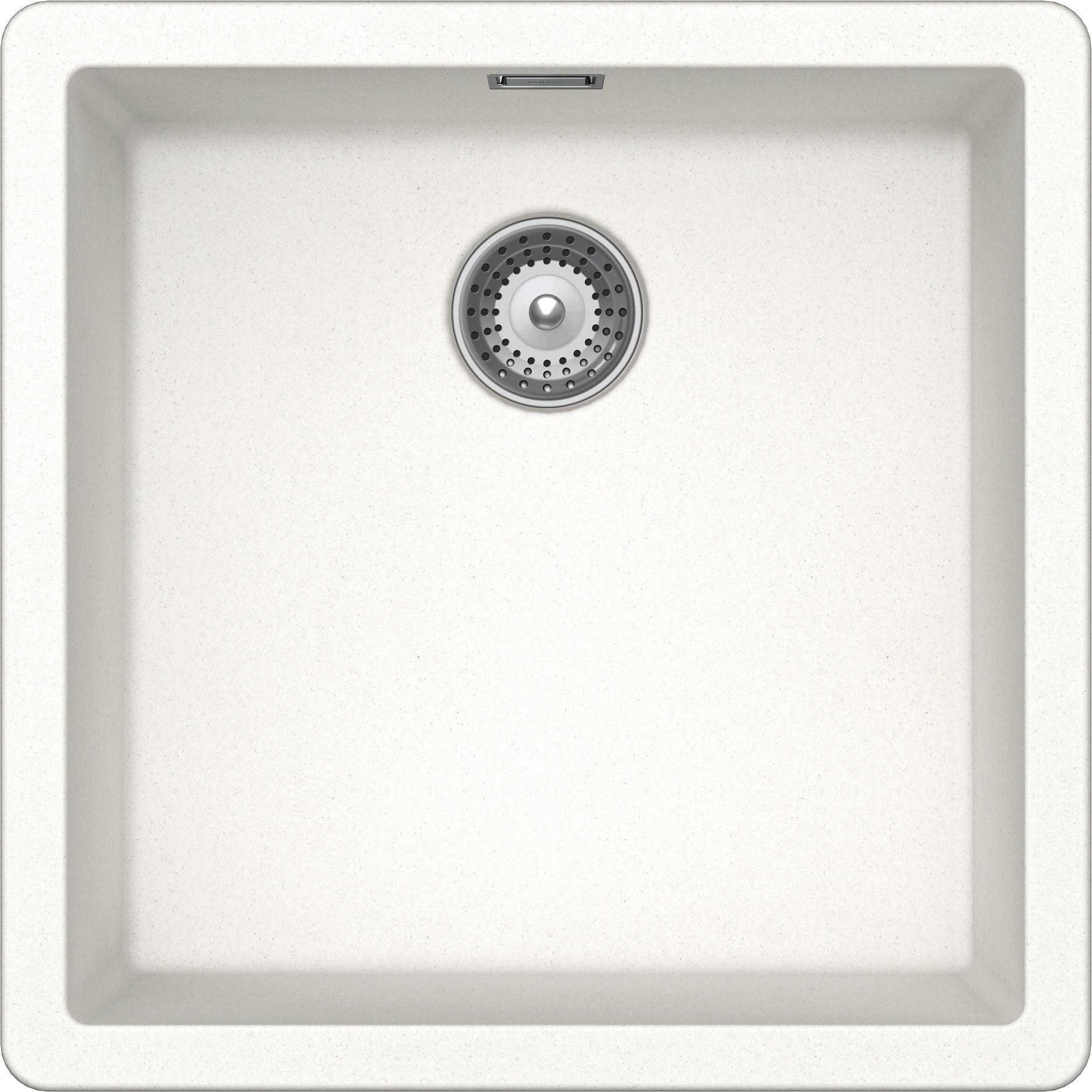 Schock BYKN100A01 | 1 VASCA | Cristalite | 456x456 | BIANCO ASSOLUTO | Base 50 | VASCHE SOPRATOP - M