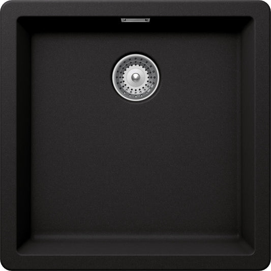 Schock BYKN100A13 | 1 VASCA | Cristalite | 456x456 | NERO ASSOLUTO | Base 50 | VASCHE SOPRATOP - MIS