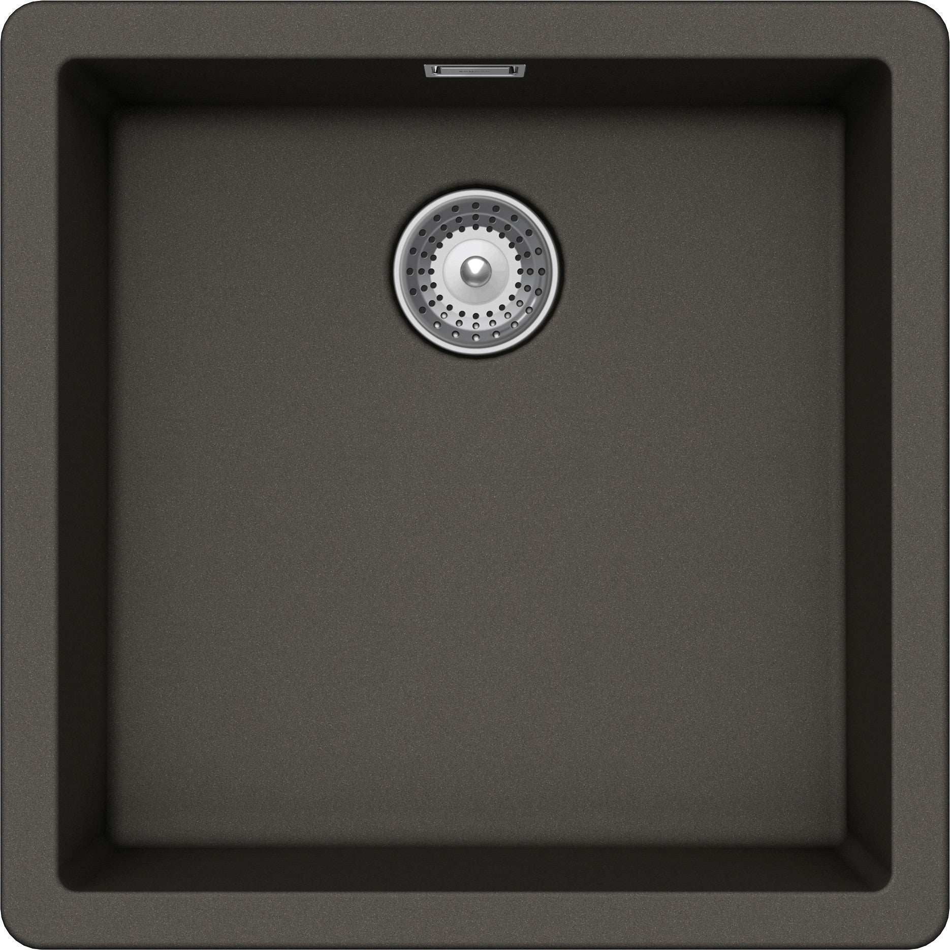 Schock BYKN100A43 | 1 VASCA | Cristalite | 456x456 | ASPHALT | Base 50 | VASCHE SOPRATOP - MISURE ES