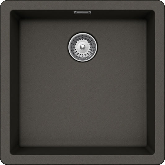 Schock BYKN100A43 | 1 VASCA | Cristalite | 456x456 | ASPHALT | Base 50 | VASCHE SOPRATOP - MISURE ES