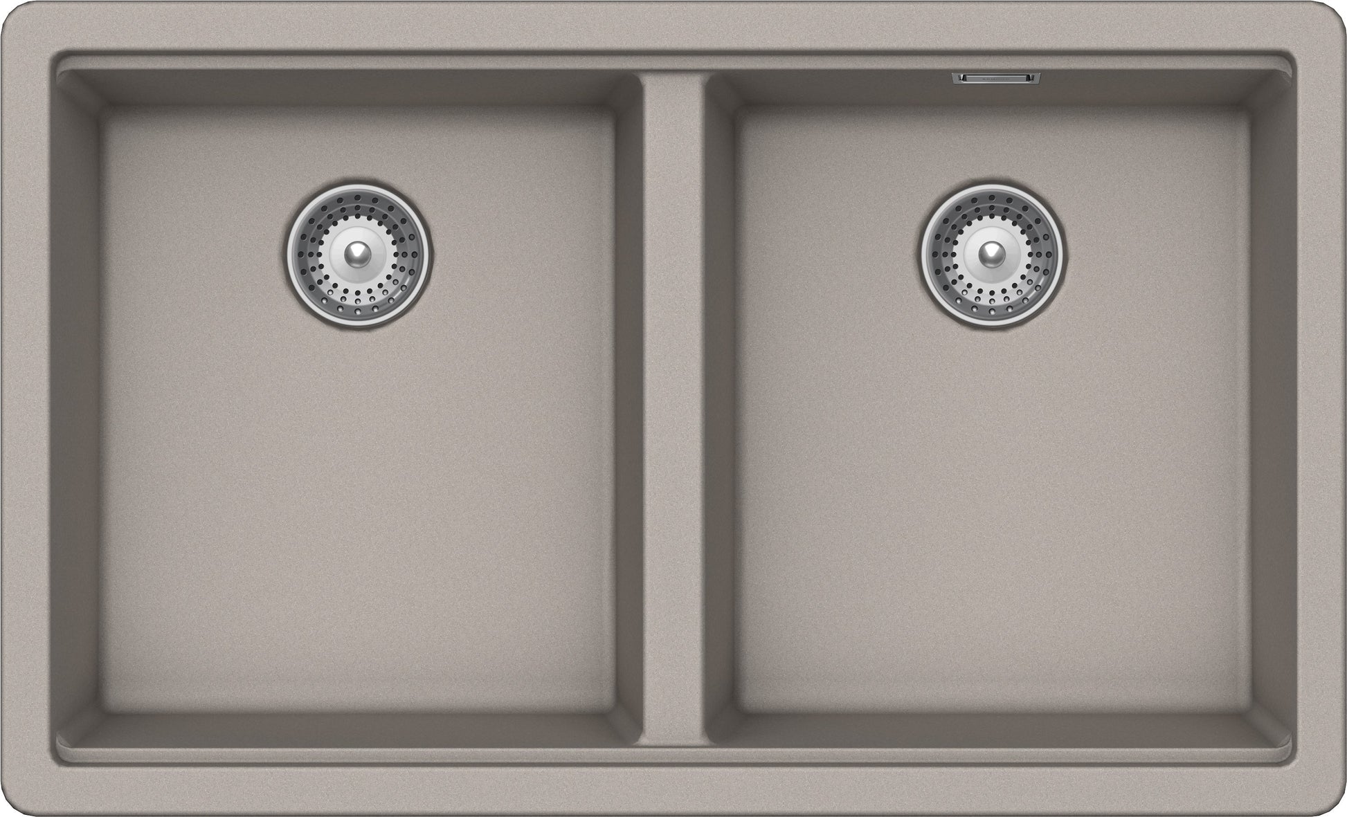 Schock BYKN200A42 | 2 VASCHE - BINARIO INTEGRATO PER ACCESSORI | Cristalite | 750X456  | GRIGIO TORT