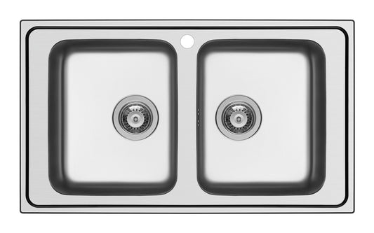 Schock WAVN200 | 2 VASCHE  - BORDO SEMIFILO -  FAST FIX GUARNIZIONE GIA' INSTALLATA  | Acciaio Inox 