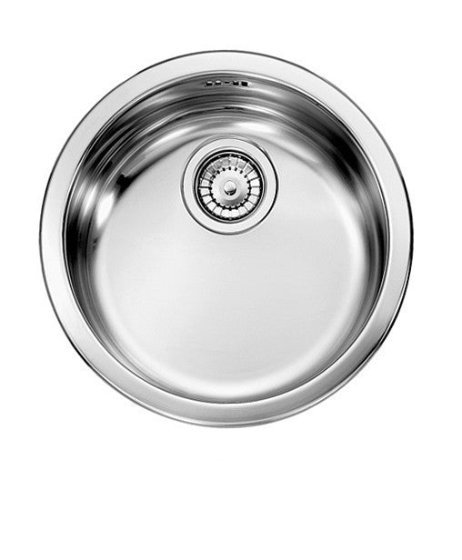 Schock CLAR100N | 1 VASCA - TONDO - BORDO SEMIFILO | Acciaio Inox 304 | diametro 435 | INOX SPAZZOLA