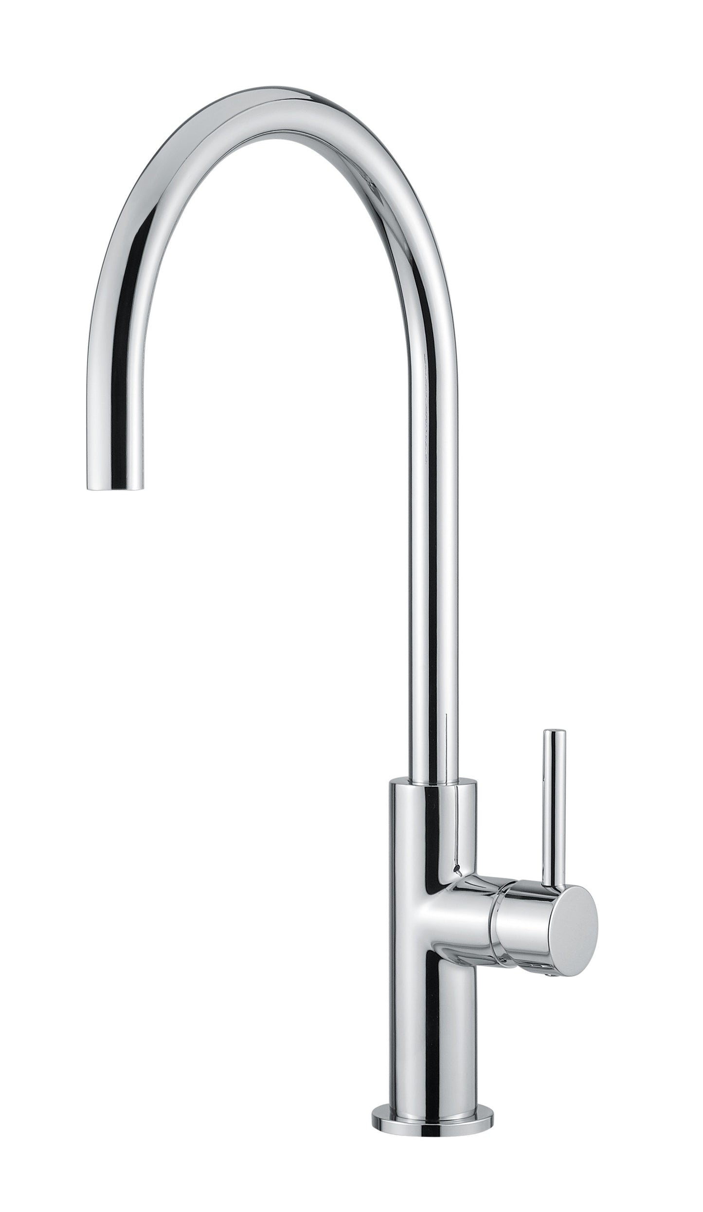 Schock SXSLIM80 | MISCELATORE CANNA SLIM ALTA CURVATA  | OTTONE |  | CROMATO | Base  | MISCELATORI D