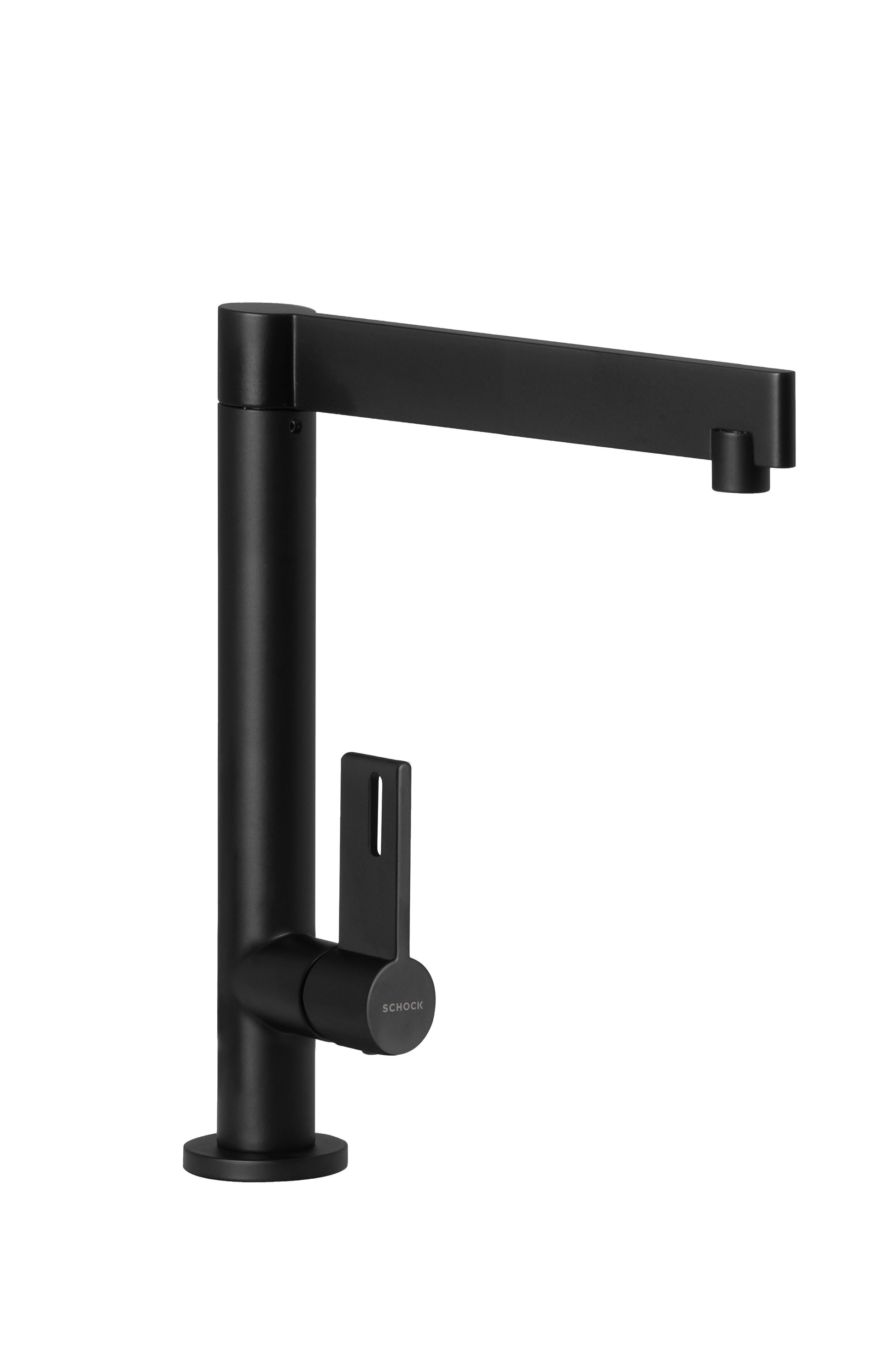 Schock SXMILLNBK | MISCELATORE CON BOCCA A FONTANA  | OTTONE |  | NERO OPACO | Base  | MISCELATORI D