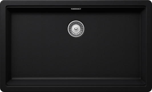 Schock GALN100XLA84 | 1 VASCA - BINARIO INTEGRATO PER ACCESSORI | Cristadur | 750X456  | NERO PURO |