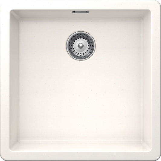 Schock GALN100U99 | 1 VASCA | Cristadur | 400x400 | BIANCO PURO | Base 50 | VASCHE SOTTOTOP - MISURE