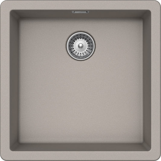 Schock BYKN100U42 | 1 VASCA | Cristalite | 400x400 | GRIGIO TORTORA | Base 50 | VASCHE SOTTOTOP - MI