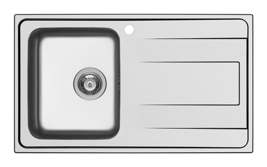 Schock WAVD100SX | 1 VASCA + GOCCIOLATOIO - BORDO SEMIFILO - FAST FIX, GUARNIZIONE GIA' INSTALLATA  