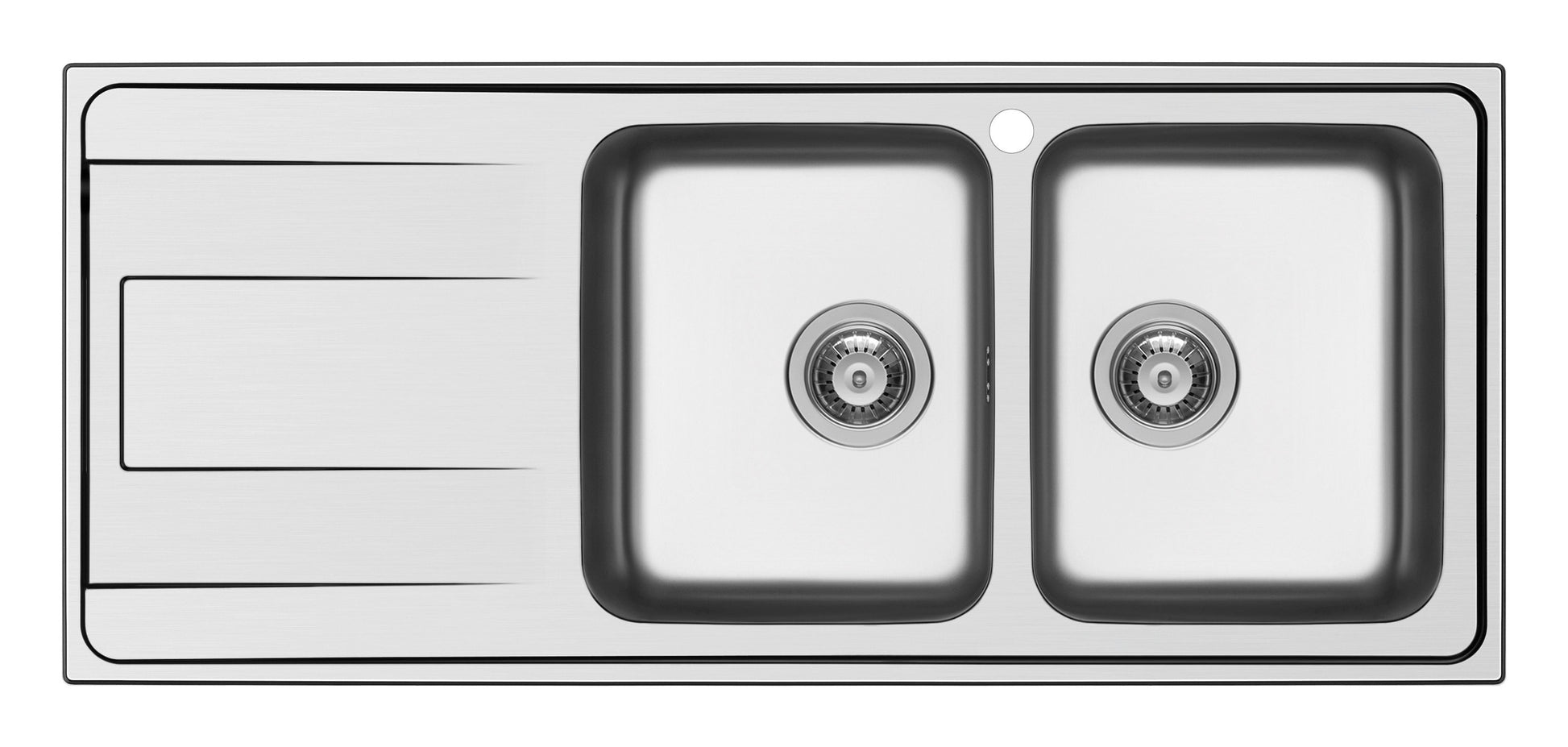 Schock WAVD200DX | 2 VASCHE + GOCCIOLATOIO - BORDO SEMIFILO - FAST FIX, GUARNIZIONE GIA' INSTALLATA 