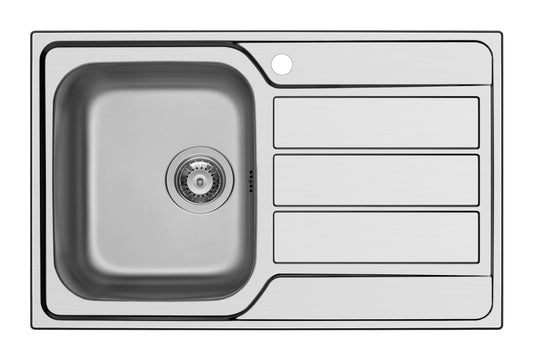 Schock MASTD100SSX | 1 VASCA + GOCCIOLATOIO - BORDO SEMIFILO - FAST FIX, GUARNIZIONE GIA' INSTALLATA