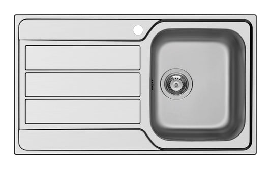 Schock MASTD100SX | 1 VASCA + GOCCIOLATOIO - BORDO SEMIFILO - FAST FIX, GUARNIZIONE GIA' INSTALLATA 