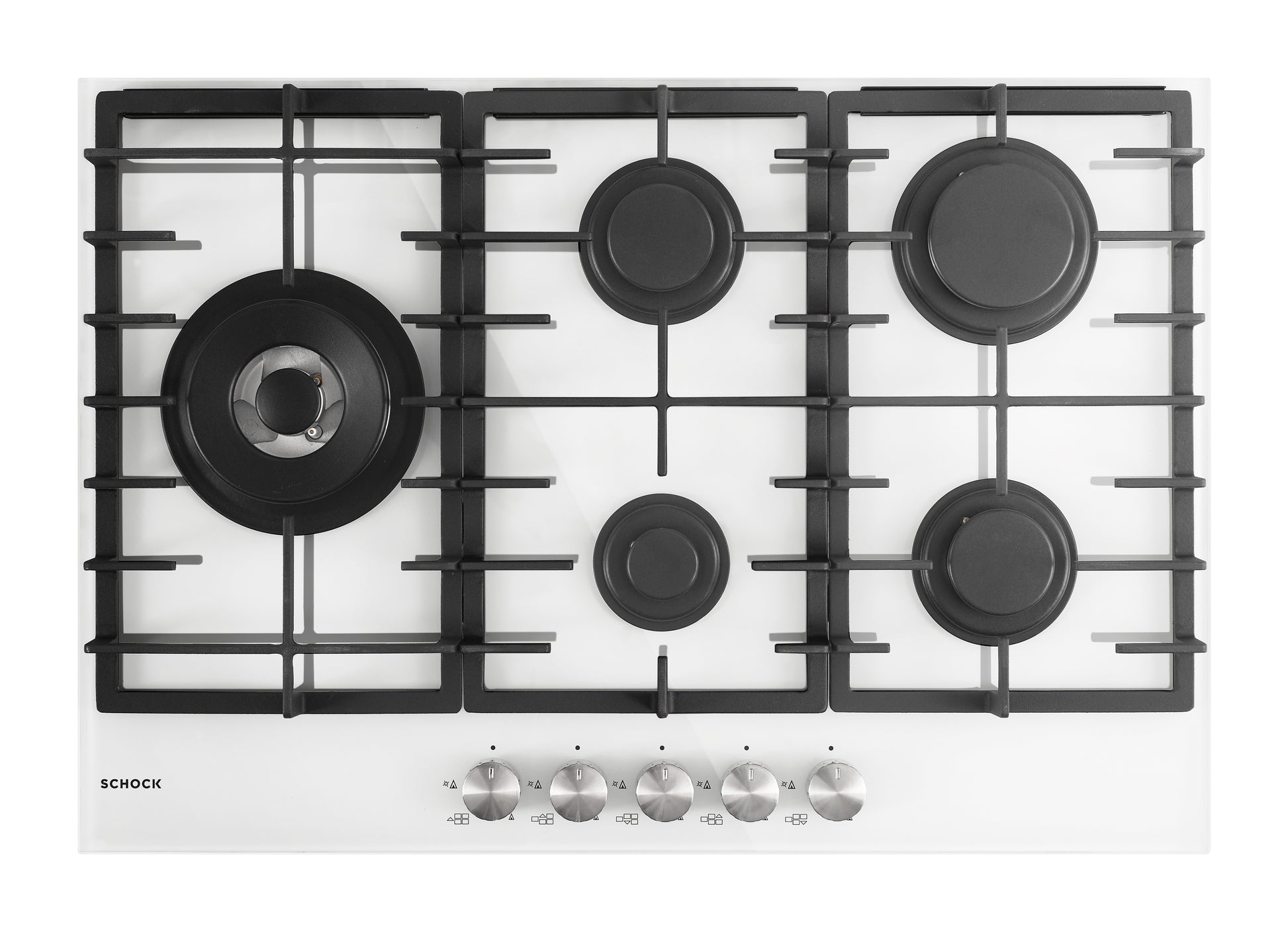 Schock SVC85THWH | IN CRISTALLO - 5 FUOCHI GAS - TRIPLA CORONA LAT. 3,8 Kw_ACCENSIONE - VALVOLE DI S