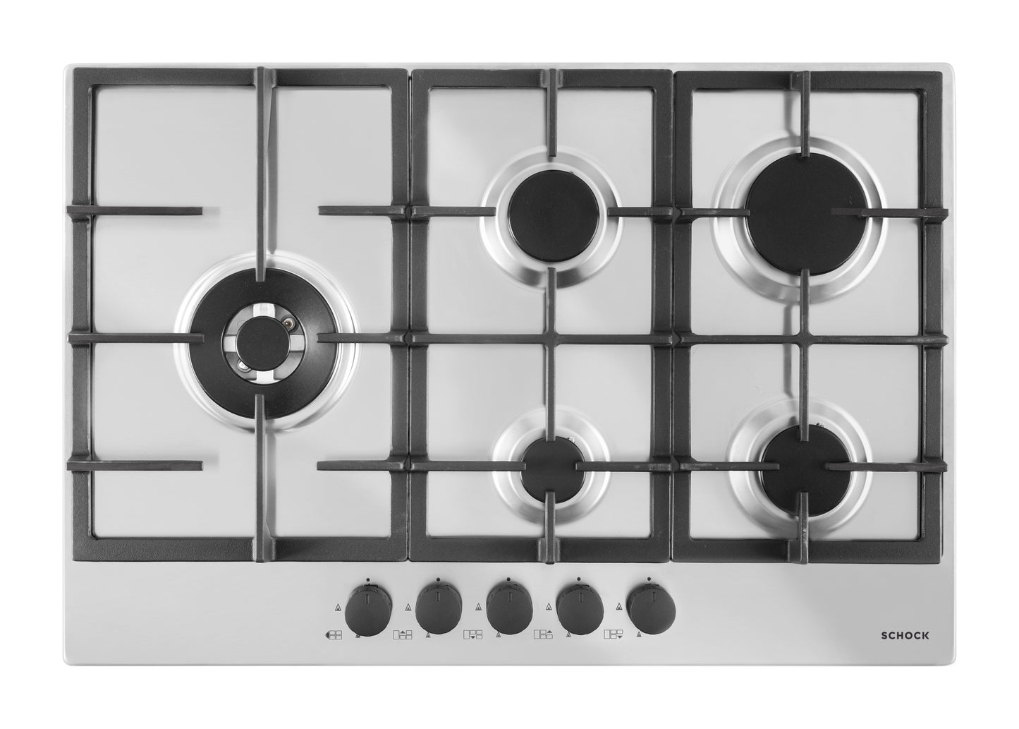 Schock STR85THIXN | 5 FUOCHI GAS - TRIPLA CORONA LAT. 3,8 Kw _ACCENSIONE - VALVOLE DI SICUREZZA - GR