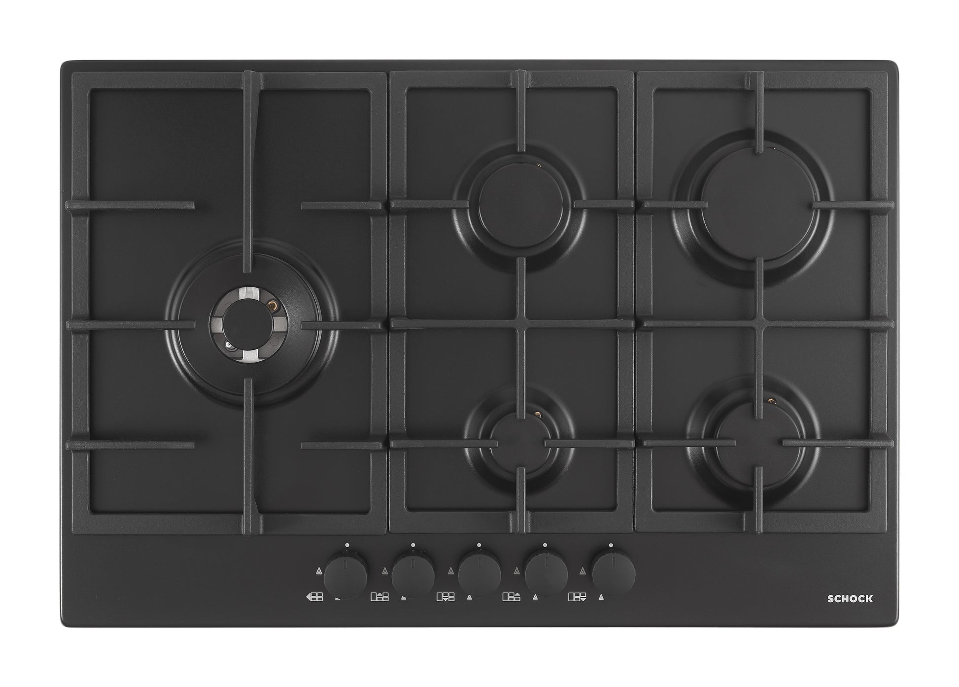 Schock STR85THBKN | 5 FUOCHI GAS - TRIPLA CORONA LAT. 3,8 Kw _ACCENSIONE - VALVOLE DI SICUREZZA - GR