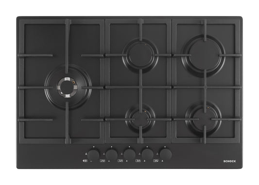 Schock STR85THBKN | 5 FUOCHI GAS - TRIPLA CORONA LAT. 3,8 Kw _ACCENSIONE - VALVOLE DI SICUREZZA - GR