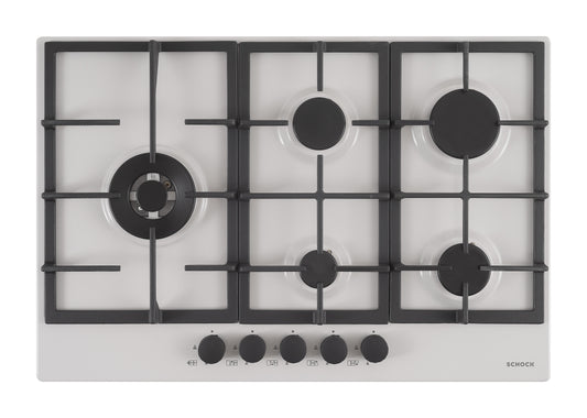 Schock STR85TH16 | 5 FUOCHI GAS - TRIPLA CORONA LAT. 3,8 Kw _ACCENSIONE - VALVOLE DI SICUREZZA - GRI