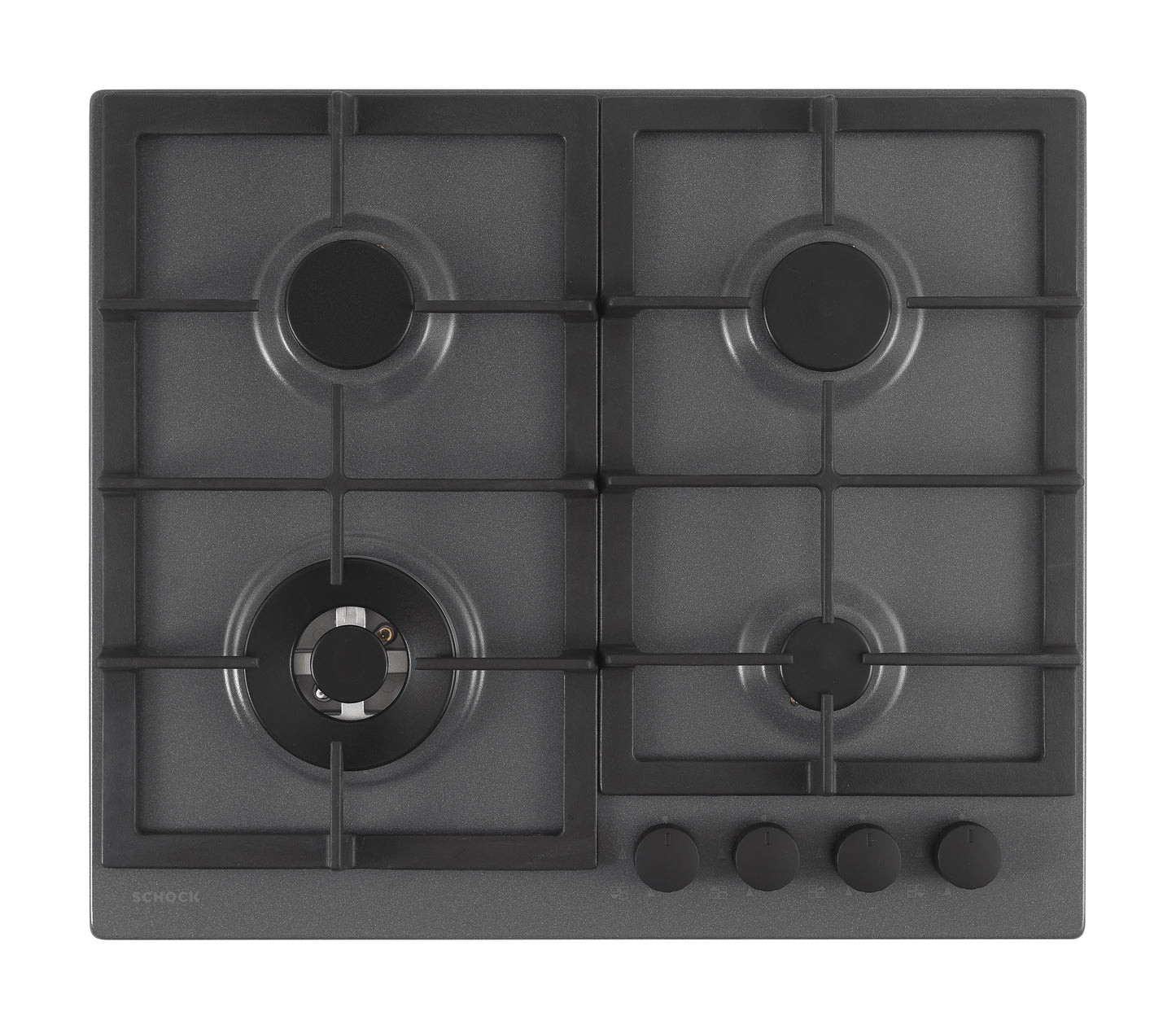 Schock STR64TH43 | 4 FUOCHI GAS - TRIPLA CORONA 3,8 Kw _ACCENSIONE - VALVOLE DI SICUREZZA - GRIGLIE 