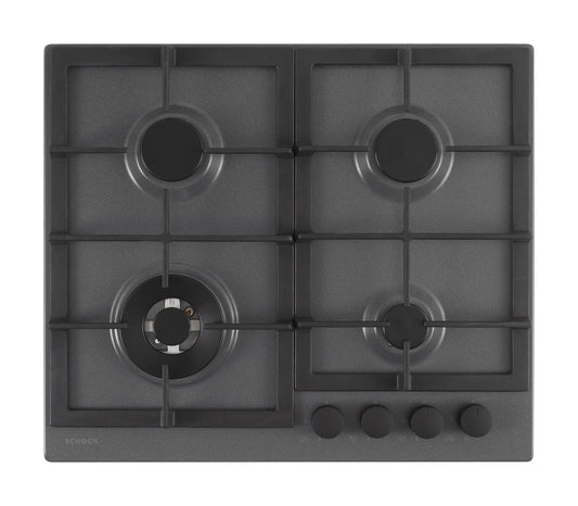 Schock STR64TH43 | 4 FUOCHI GAS - TRIPLA CORONA 3,8 Kw _ACCENSIONE - VALVOLE DI SICUREZZA - GRIGLIE 