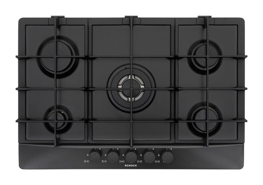 Schock STP855HBK | 5 FUOCHI GAS - TRIPLA CORONA 3,3 Kw  ACCENSIONE - VALVOLE DI SICUREZZA  GRIGLIE I