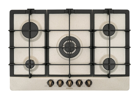 Schock STP855H58 | 5 FUOCHI GAS - TRIPLA CORONA 3,3 Kw  ACCENSIONE - VALVOLE DI SICUREZZA  GRIGLIE I